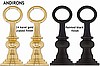 GOLD ANDIRONS